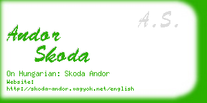 andor skoda business card